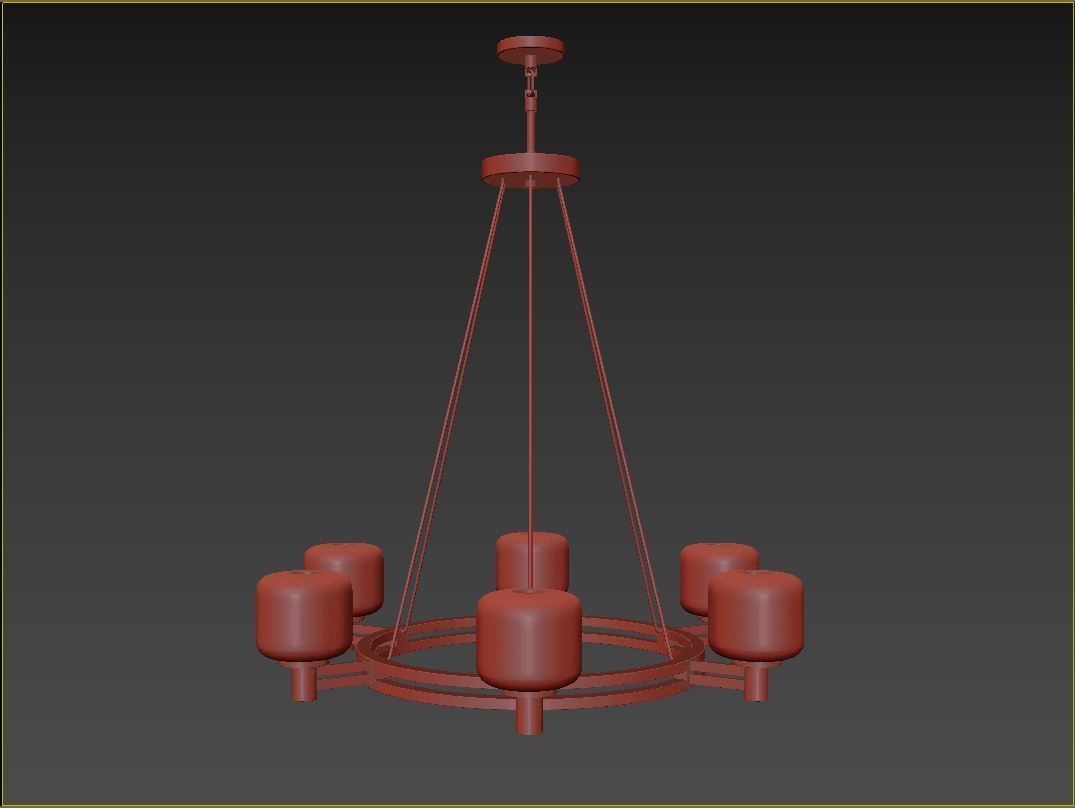 RH DEMARET ROUND CHANDELIER -003 3D model_15