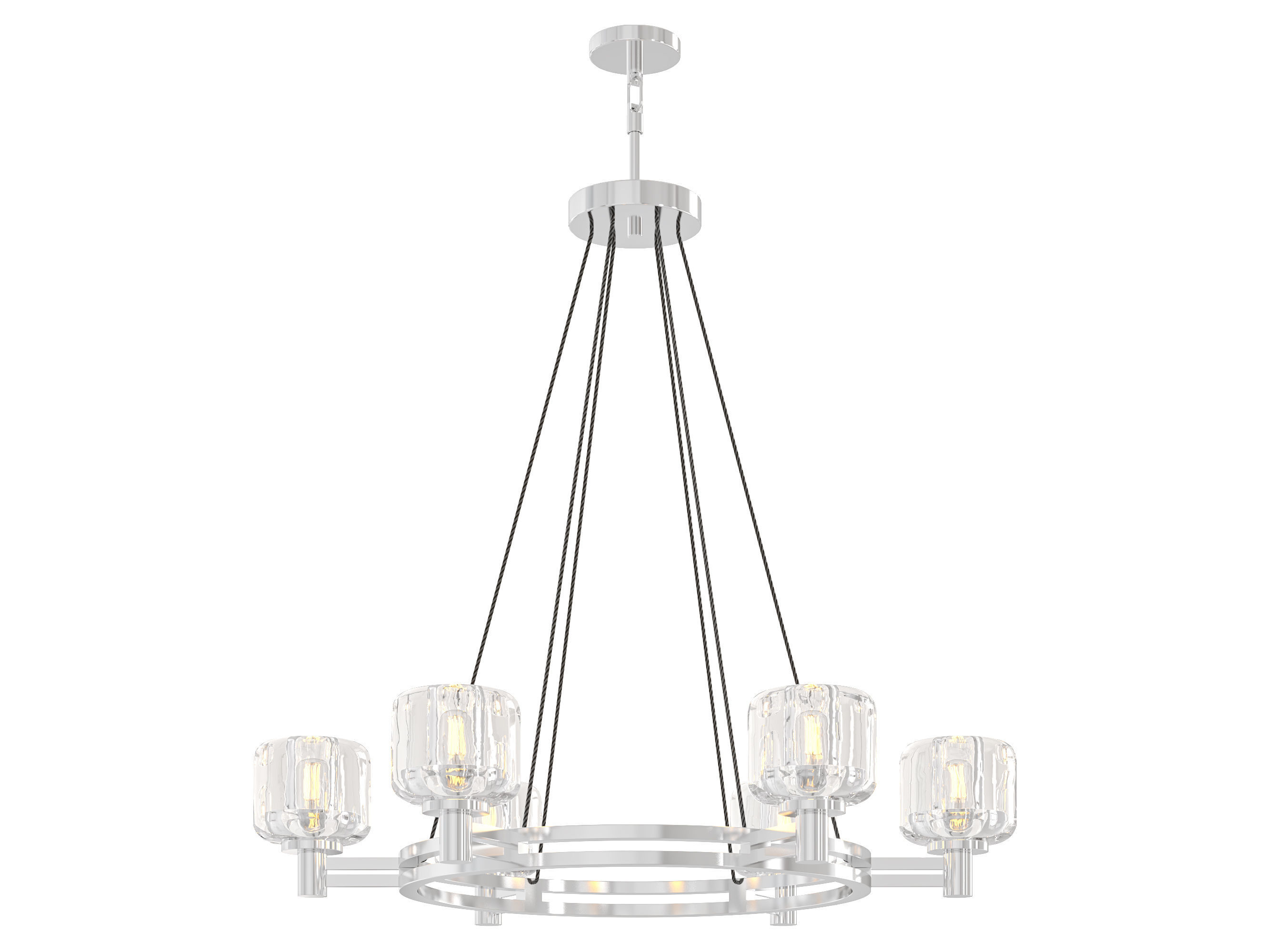 RH DEMARET ROUND CHANDELIER -003 3D model_7