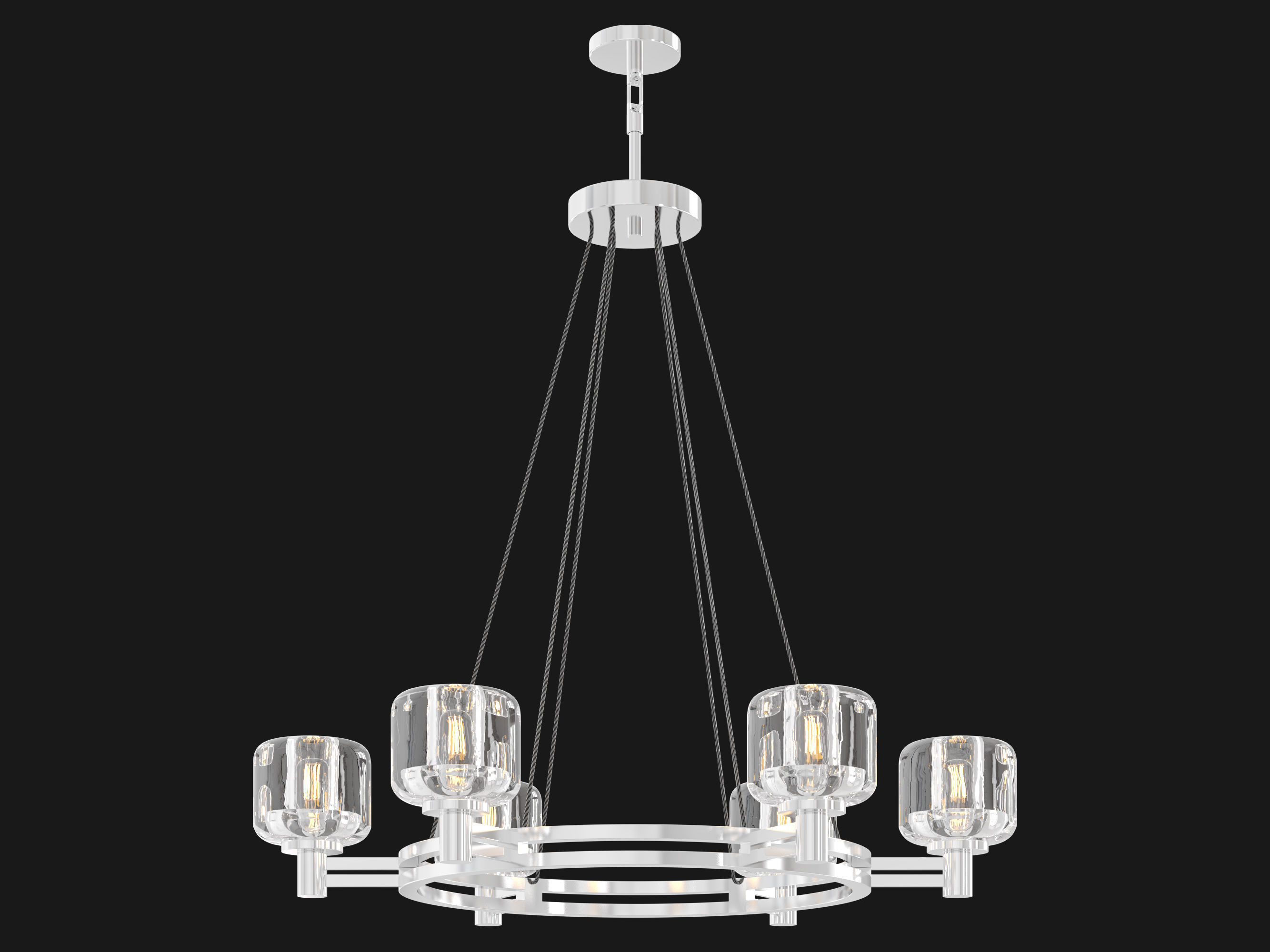 RH DEMARET ROUND CHANDELIER -003 3D model_4