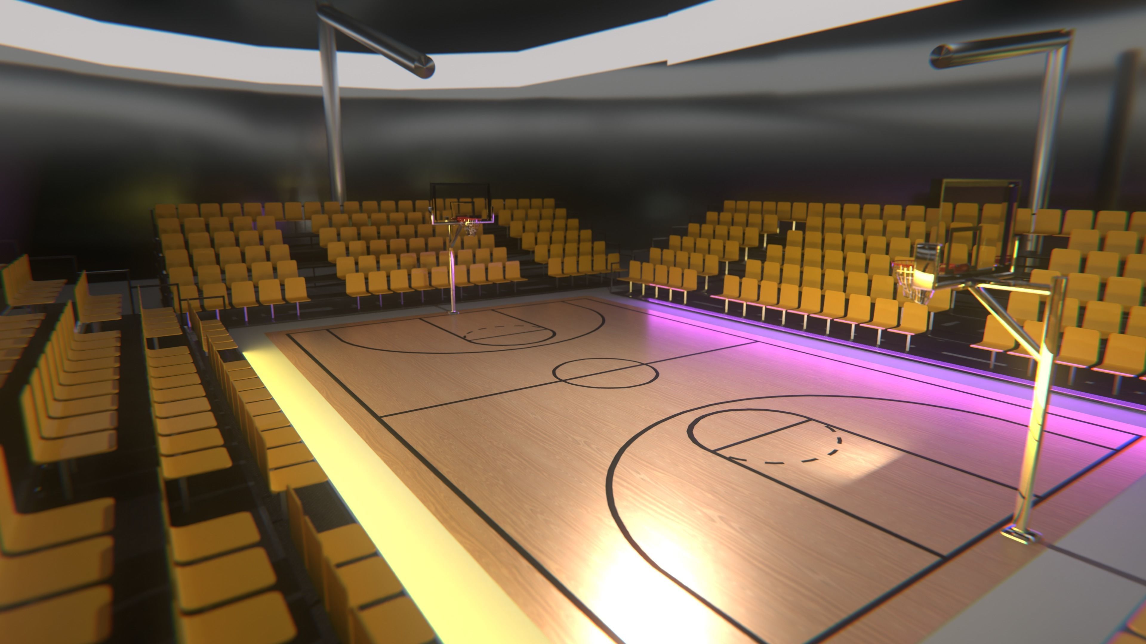 Basketball Stadium 3D model_9