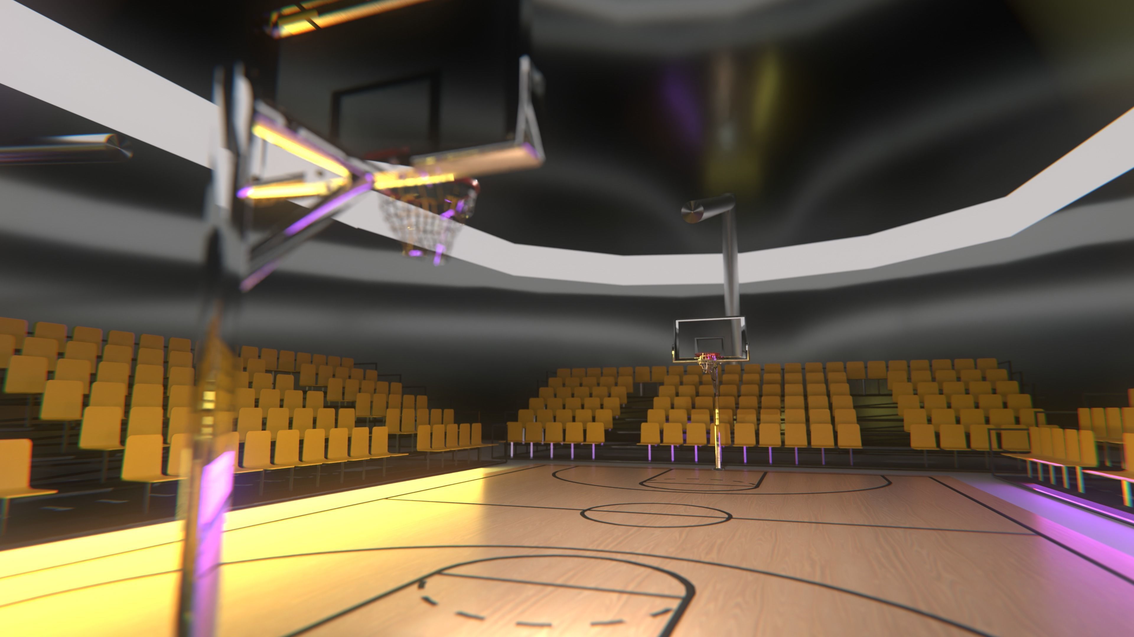 Basketball Stadium 3D model_7