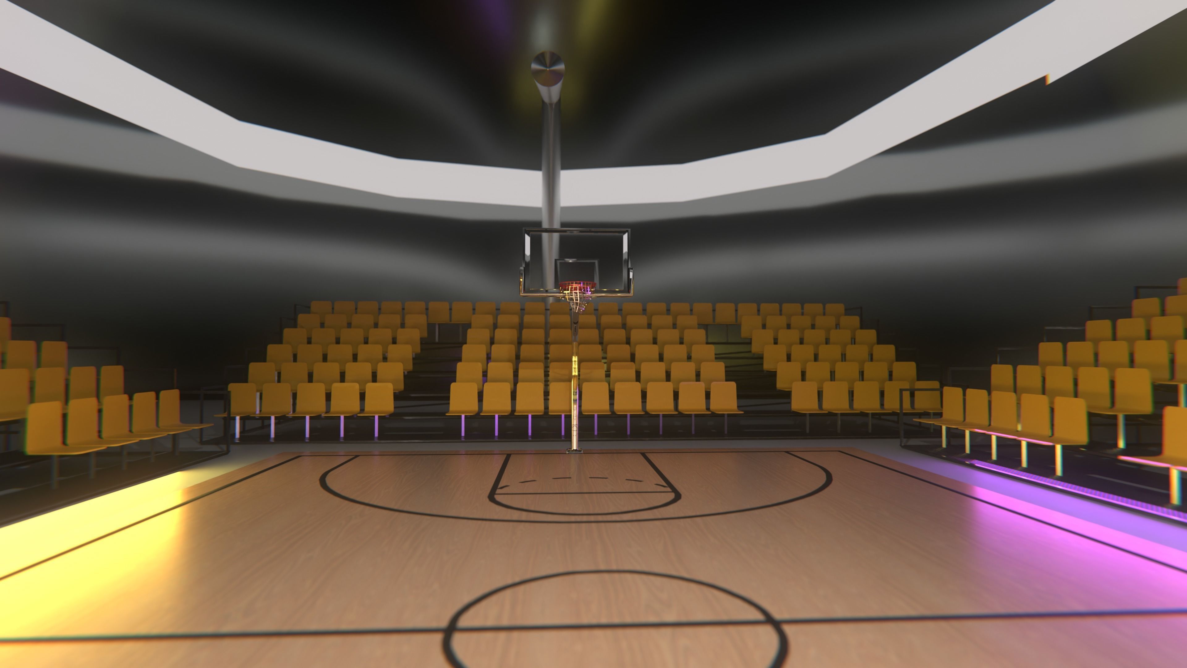 Basketball Stadium 3D model_4
