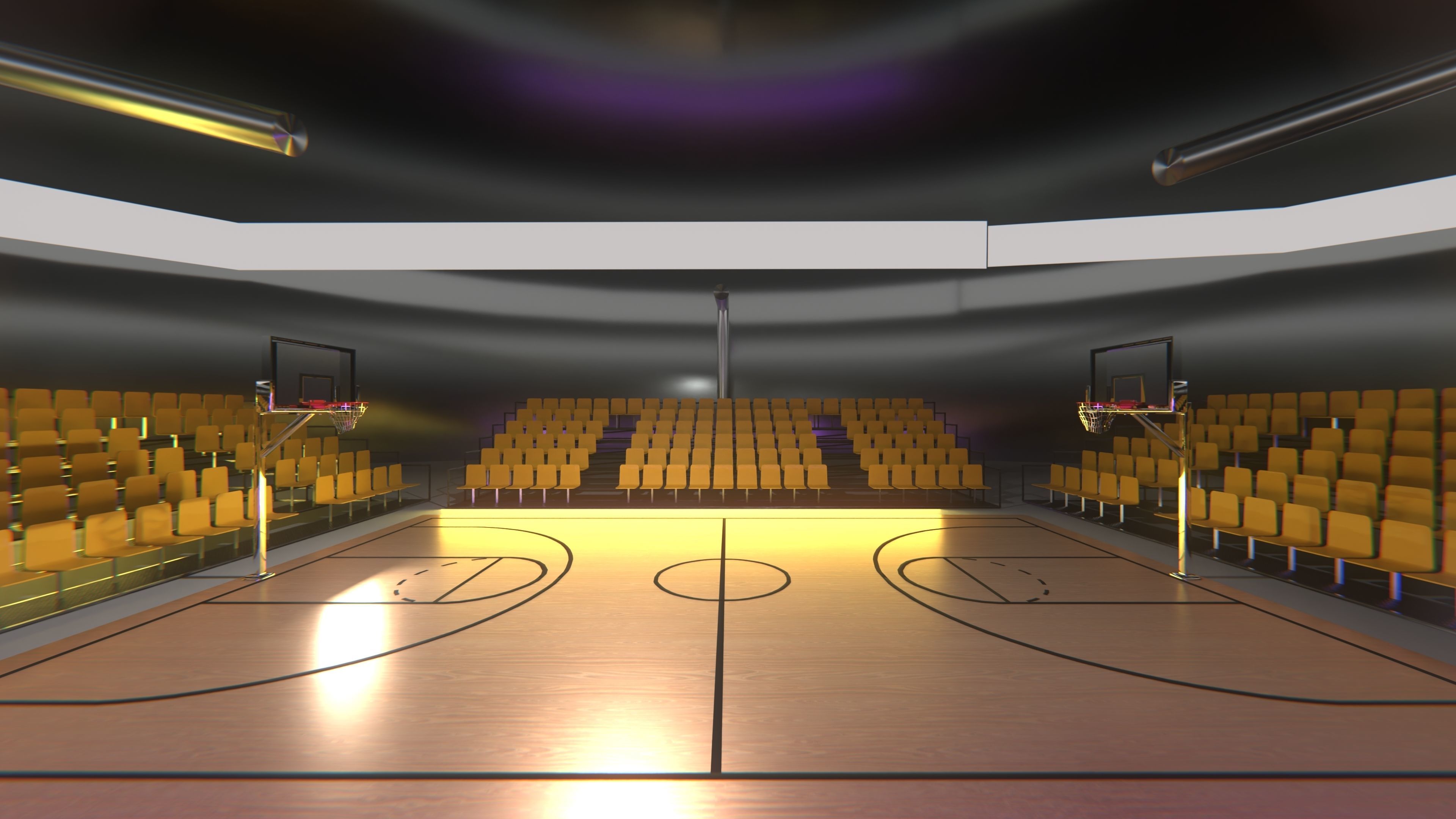 Basketball Stadium 3D model_1