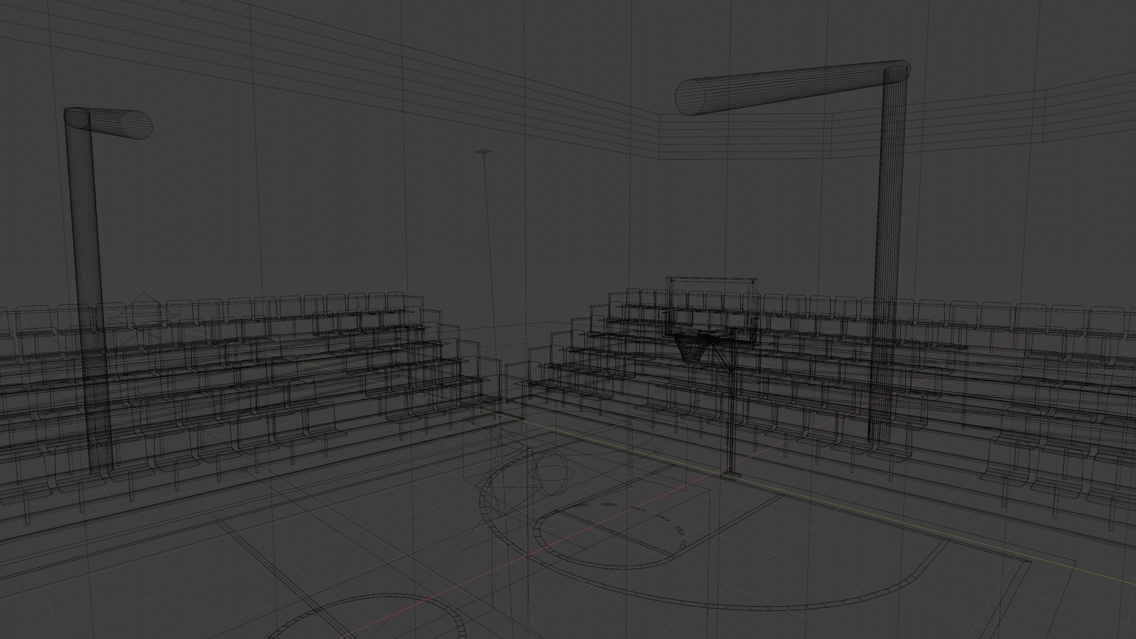 Basketball Stadium 3D model_2