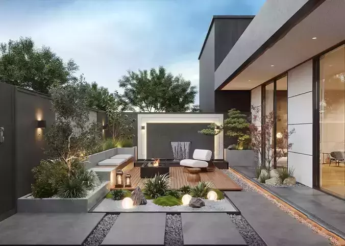 Modern Landscape Courtyard