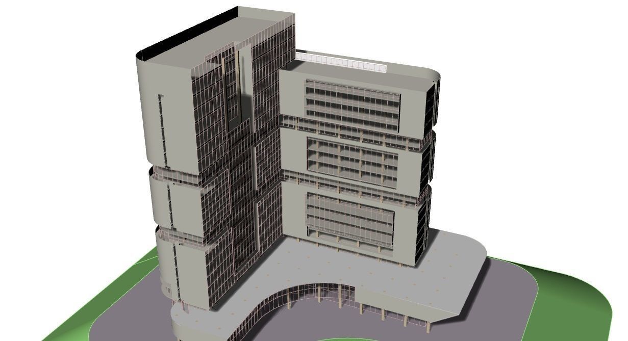 Hospital Building CM02 - Revit Project  3D model_9