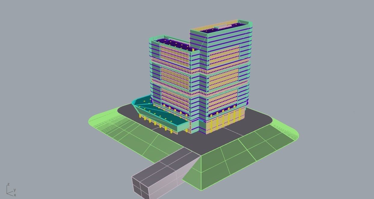 Hospital Building CM02 - Revit Project  3D model_8
