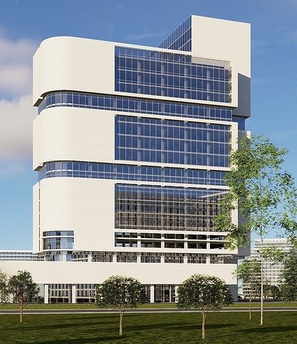 Hospital Building CM02 - Revit Project  3D model 3