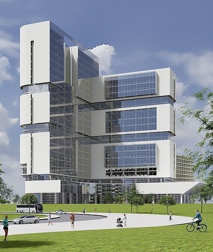 Hospital Building CM02 - Revit Project  3D model 7