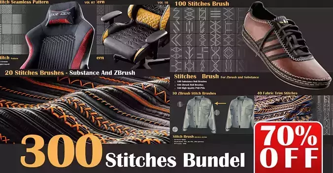 300 Stitches Bundel - 70 percent OFF  