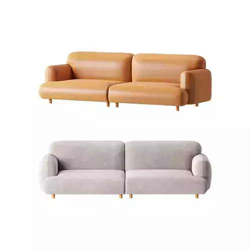 Modern Faux Leather Sofa-2