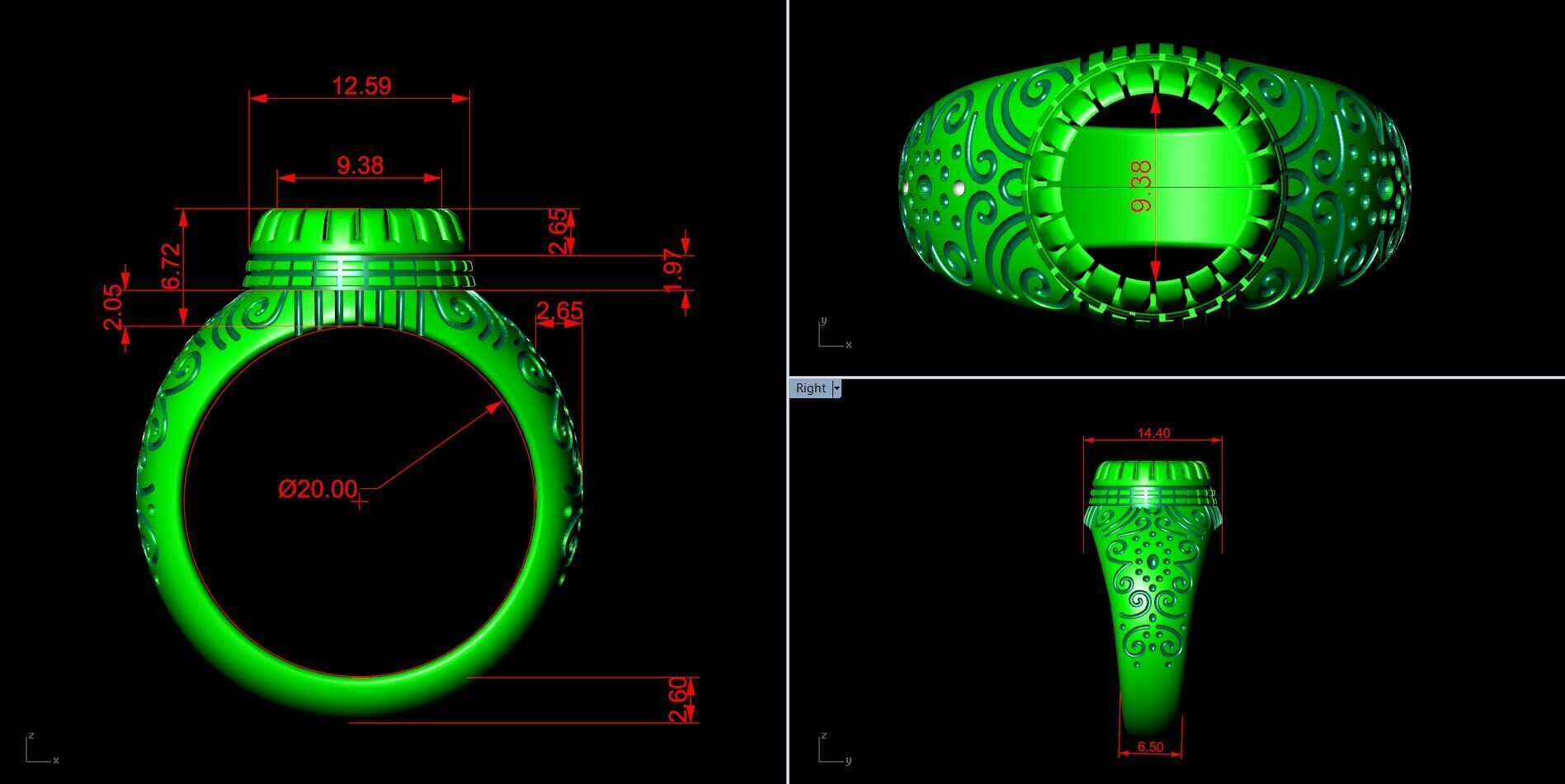 Fayendra Ring 3D print model_3