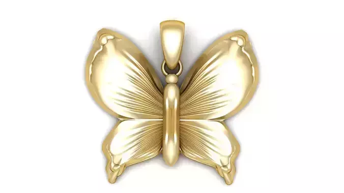 Butterfly Pendant 3d Printable Model