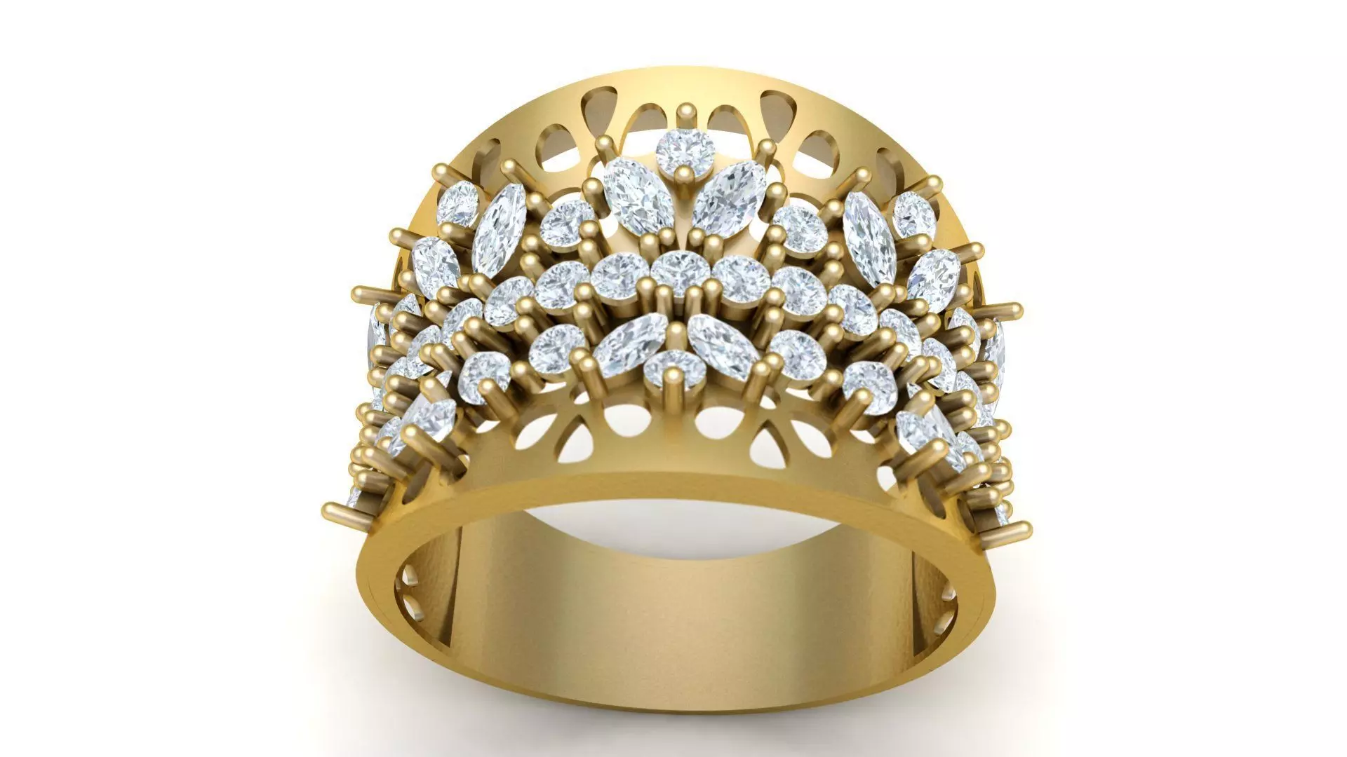 Luxury Diamond Ring 3d Printable Model 3D print model