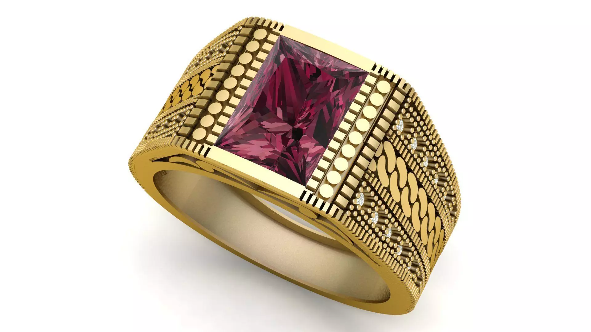 Turkish Men Fashion Ring 3d Printable Model 3D print model