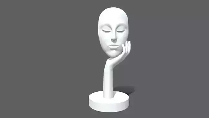 Abstract Sculpture girl face 