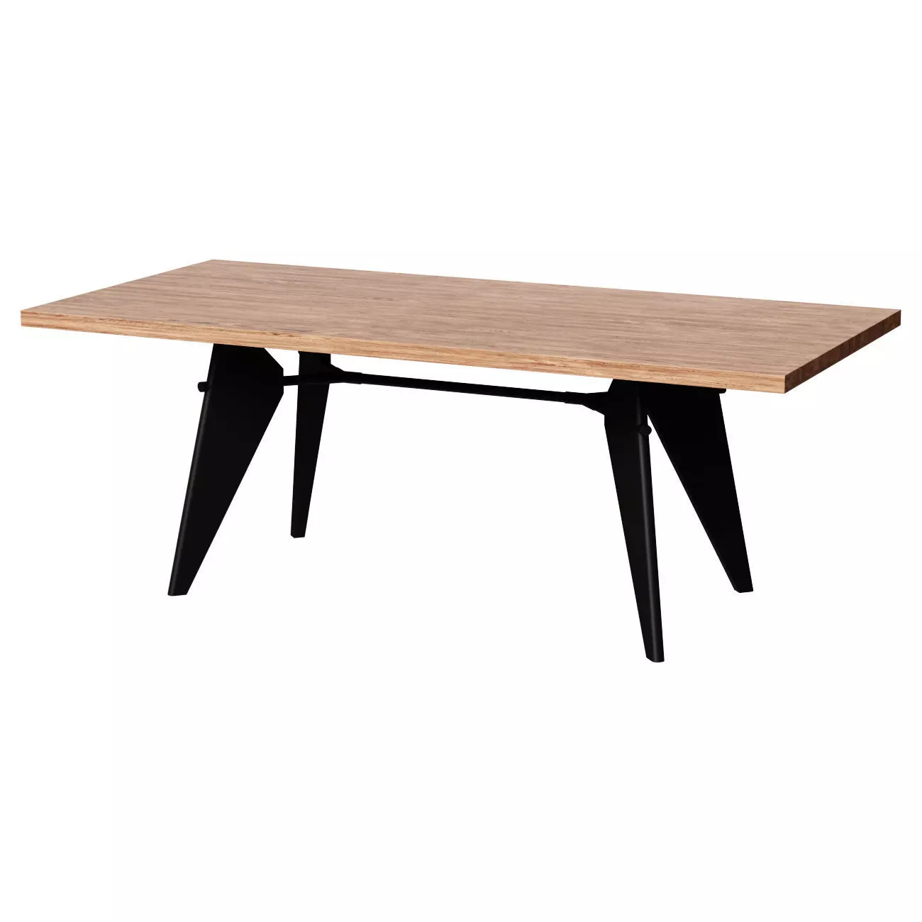 Gueridon 180x90 cm walnut table 3D model_0