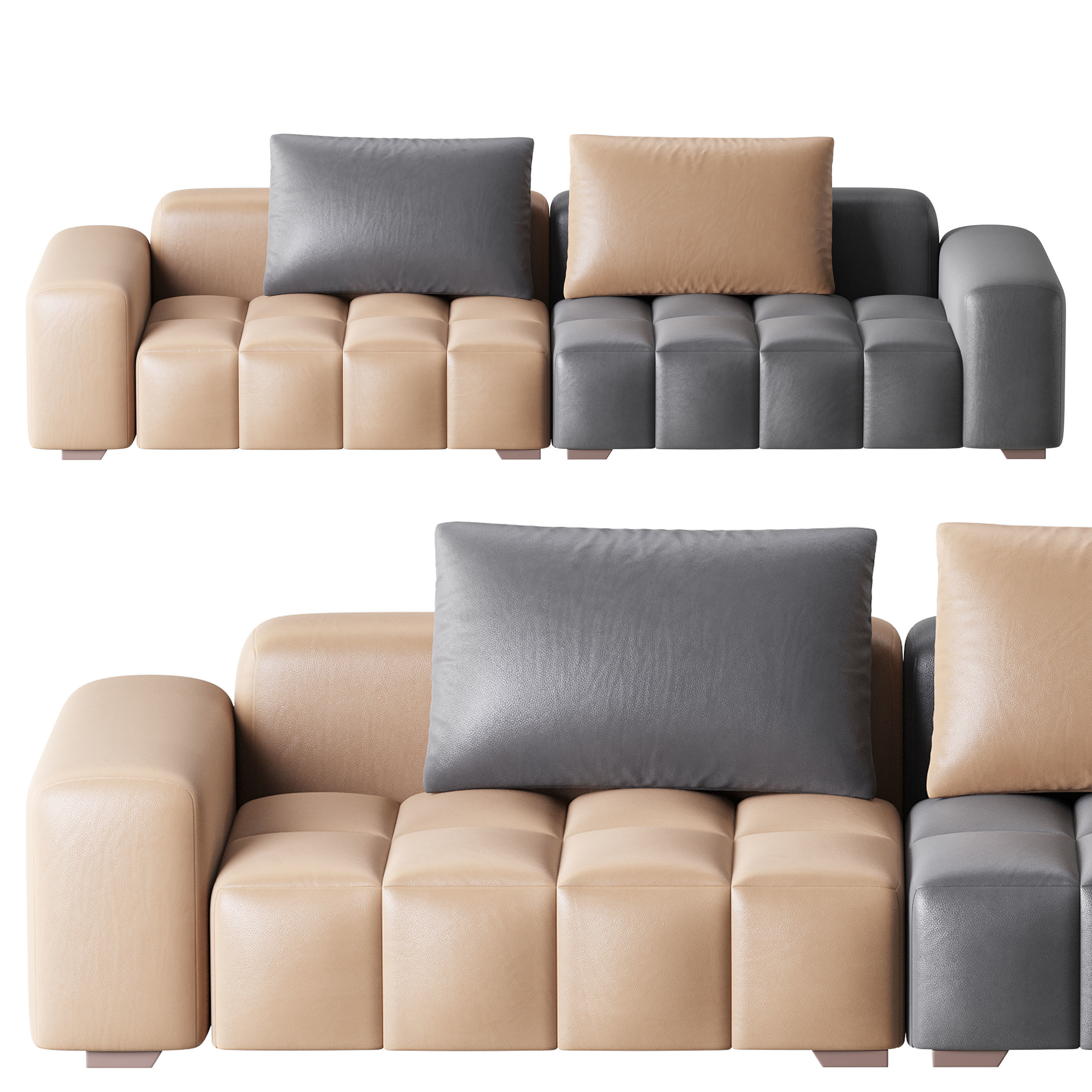 Modernism Square Standard Sofa 3D model_10