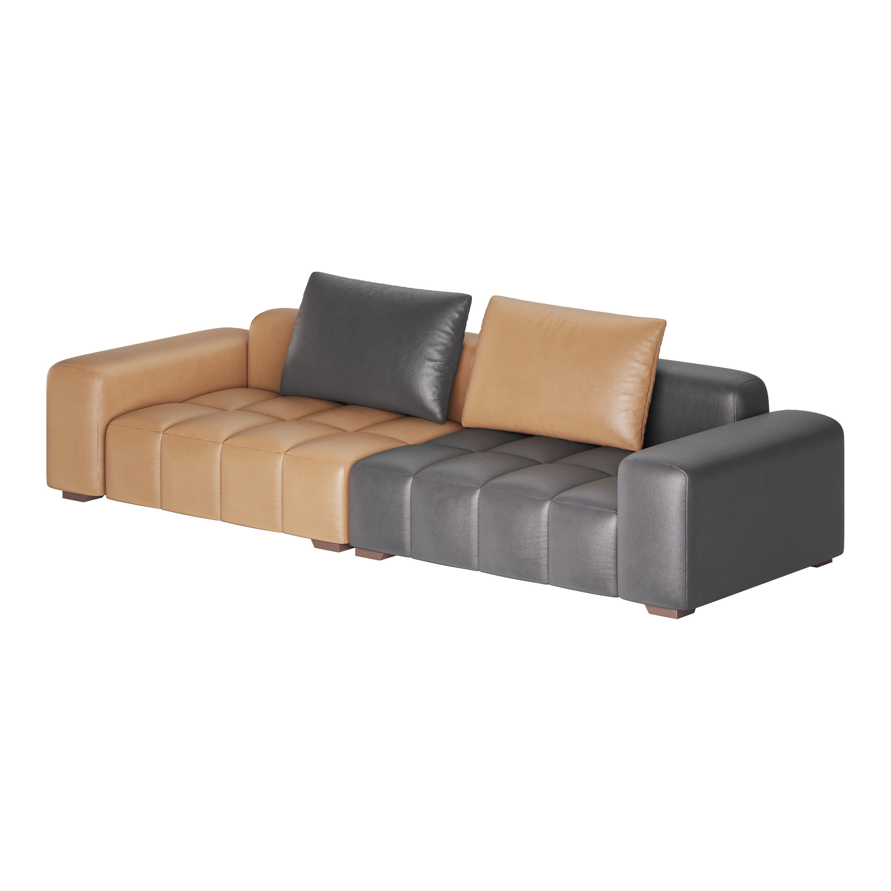 Modernism Square Standard Sofa 3D model_1