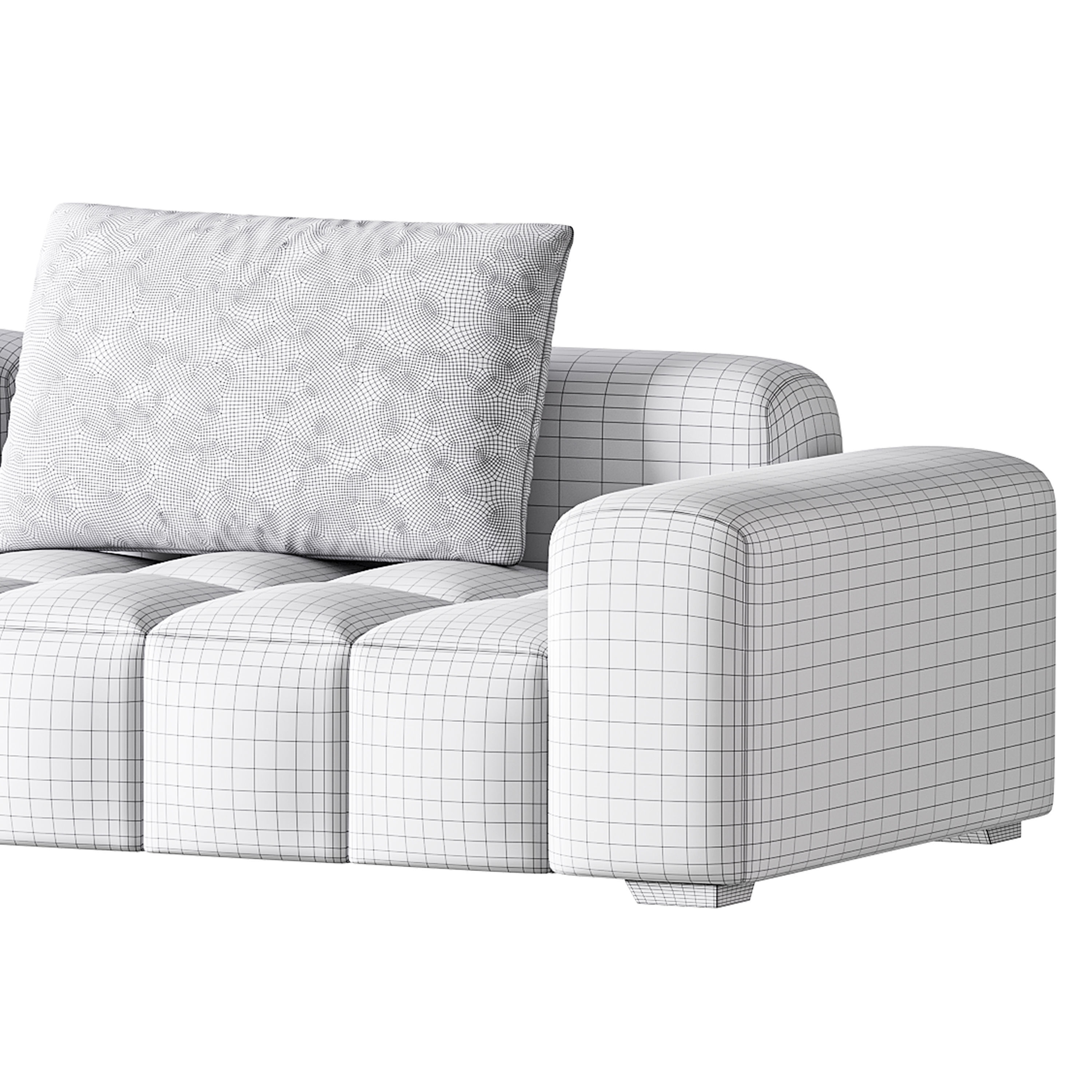 Modernism Square Standard Sofa 3D model_15
