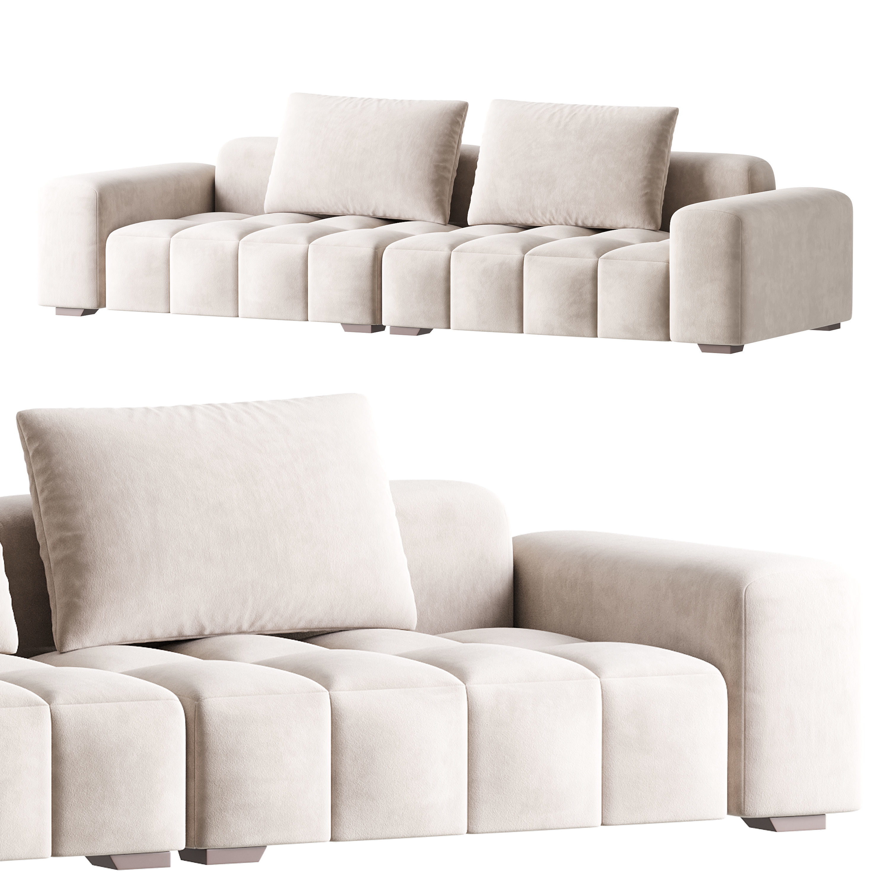 Modernism Square Standard Sofa 3D model_8