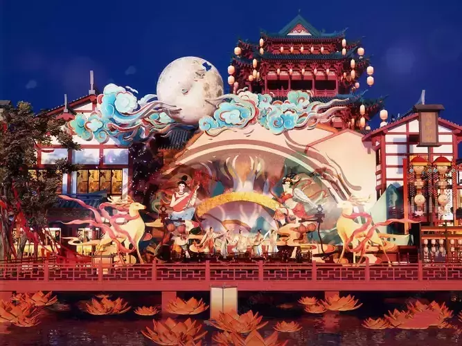 Chinese style stage design
