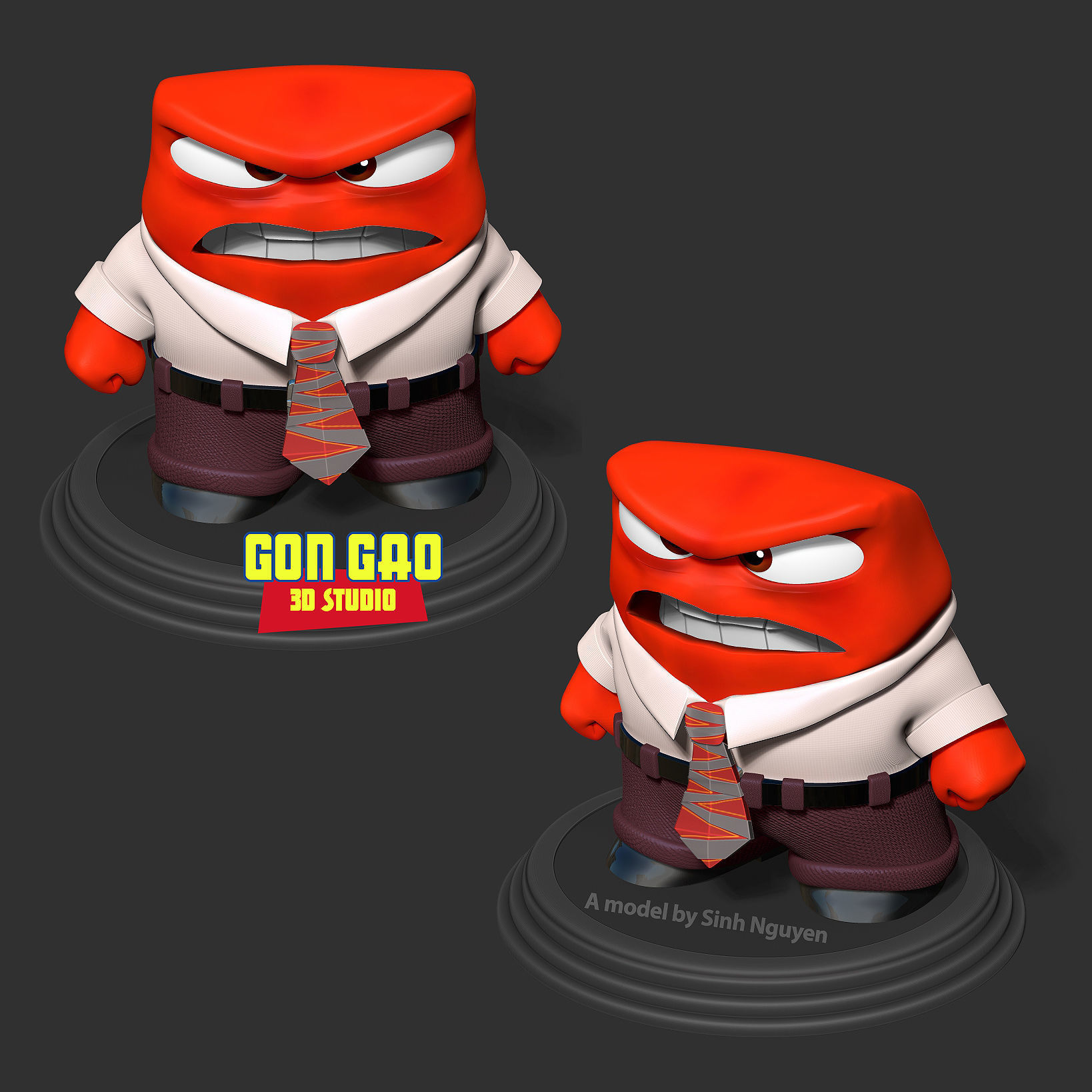 The Rage of Anger - Inside Out 2 Fanart 3D model 3D printable | CGTrader