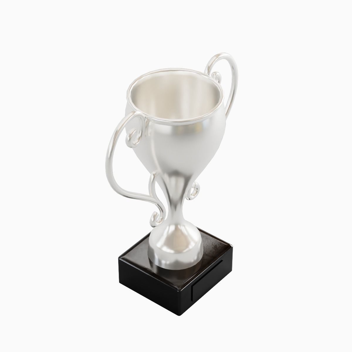 Silver Trophy Cup  Low-poly 3D model_7