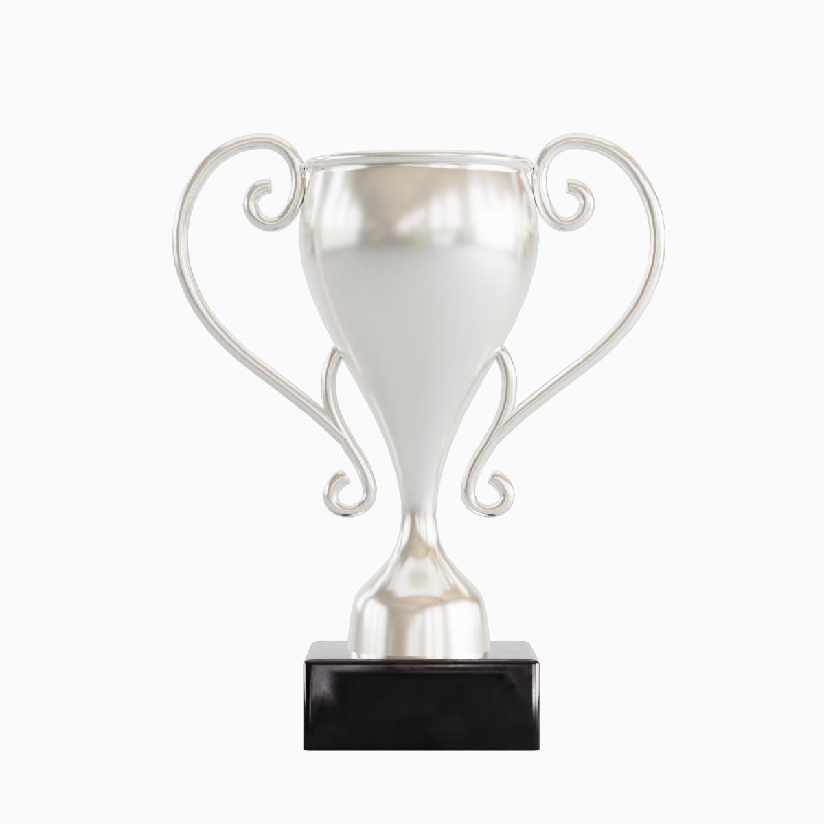 Silver Trophy Cup  Low-poly 3D model_1