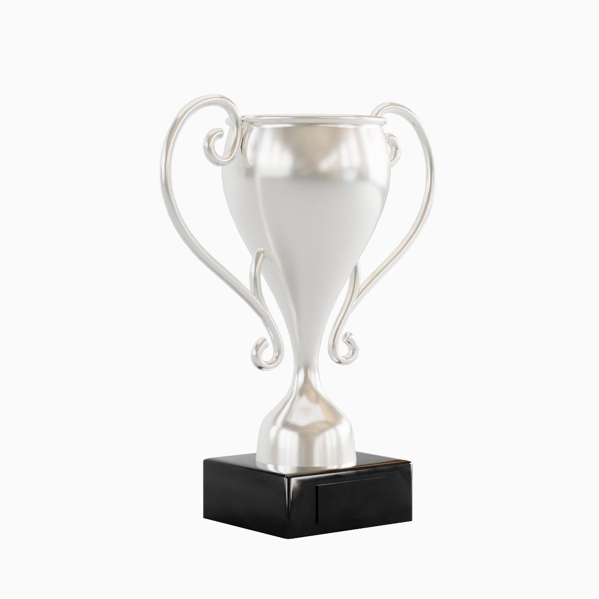 Silver Trophy Cup  Low-poly 3D model_2