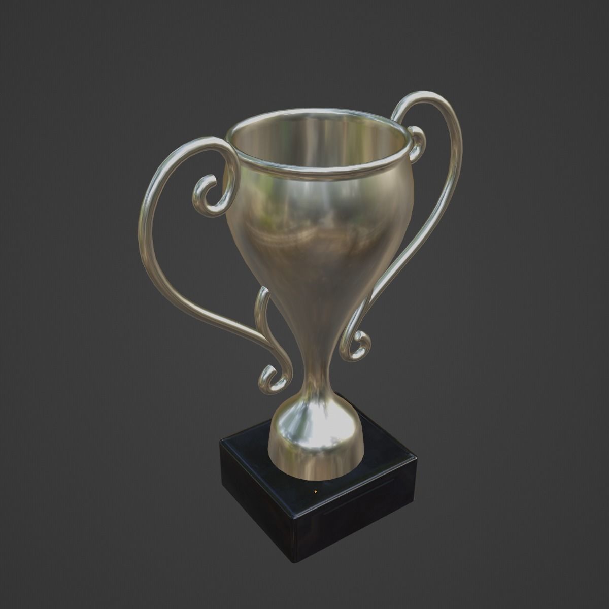 Silver Trophy Cup  Low-poly 3D model_9