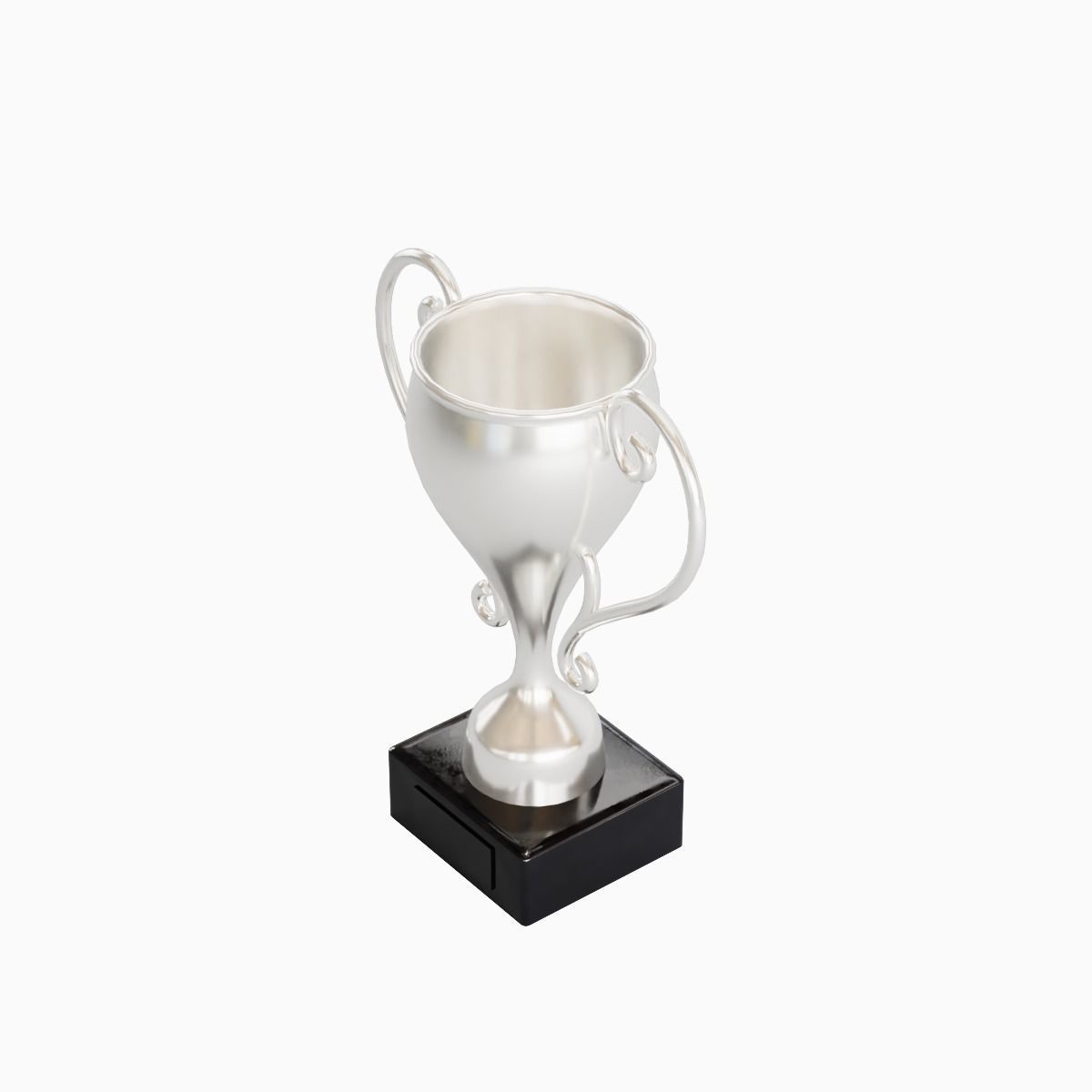 Silver Trophy Cup  Low-poly 3D model_8