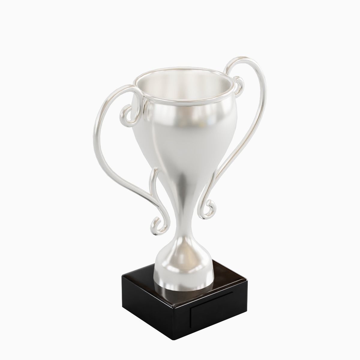 Silver Trophy Cup  Low-poly 3D model_5