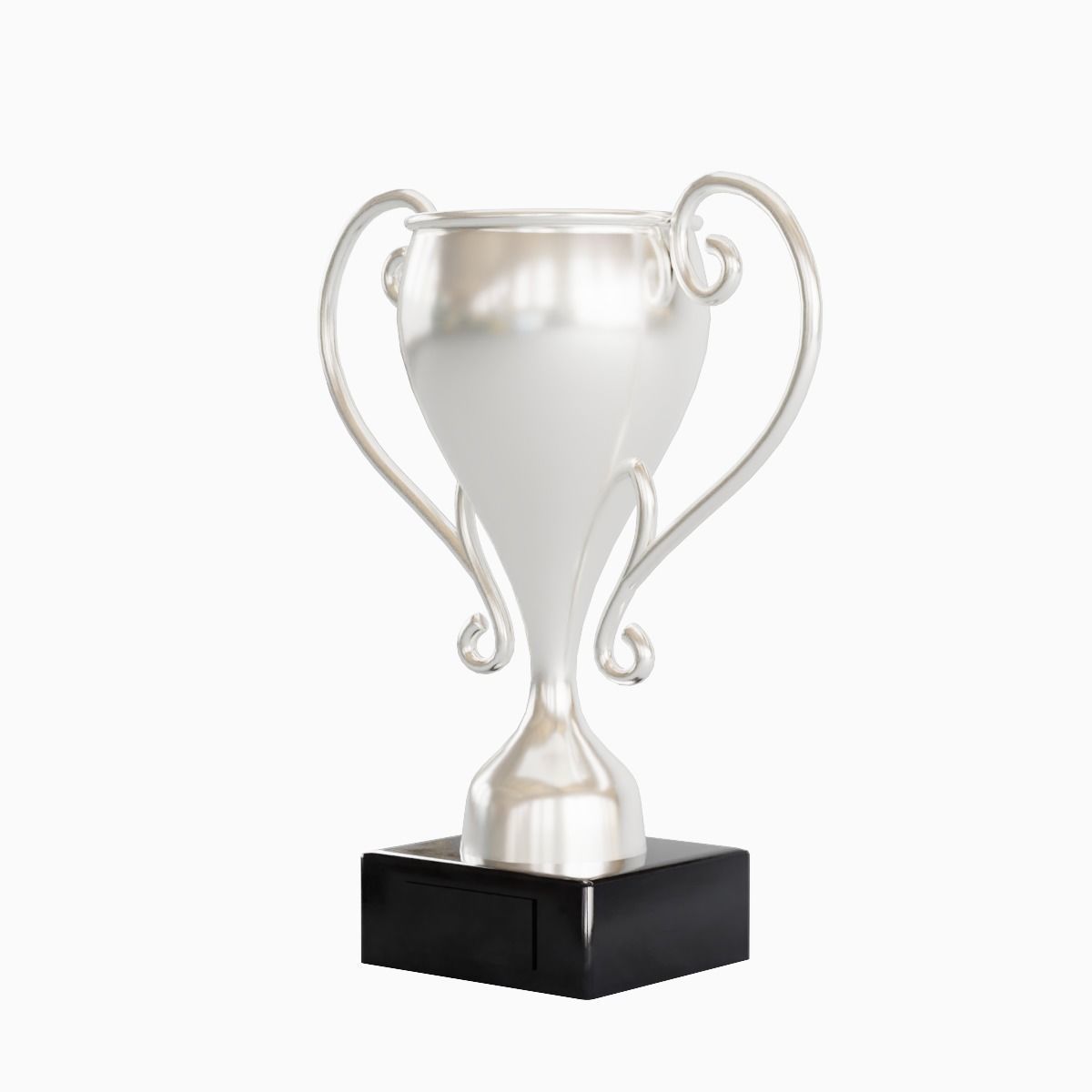 Silver Trophy Cup  Low-poly 3D model_3