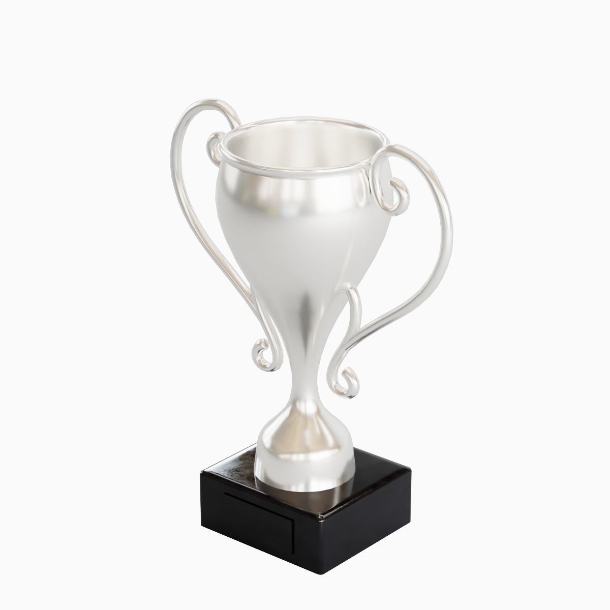 Silver Trophy Cup  Low-poly 3D model_6