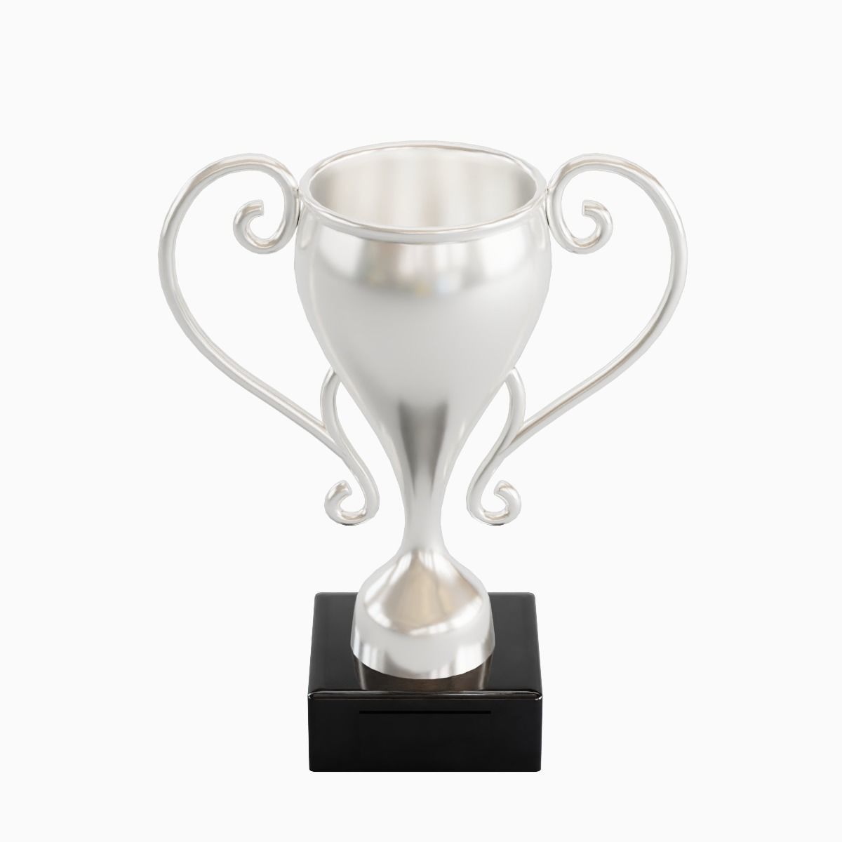 Silver Trophy Cup  Low-poly 3D model_4