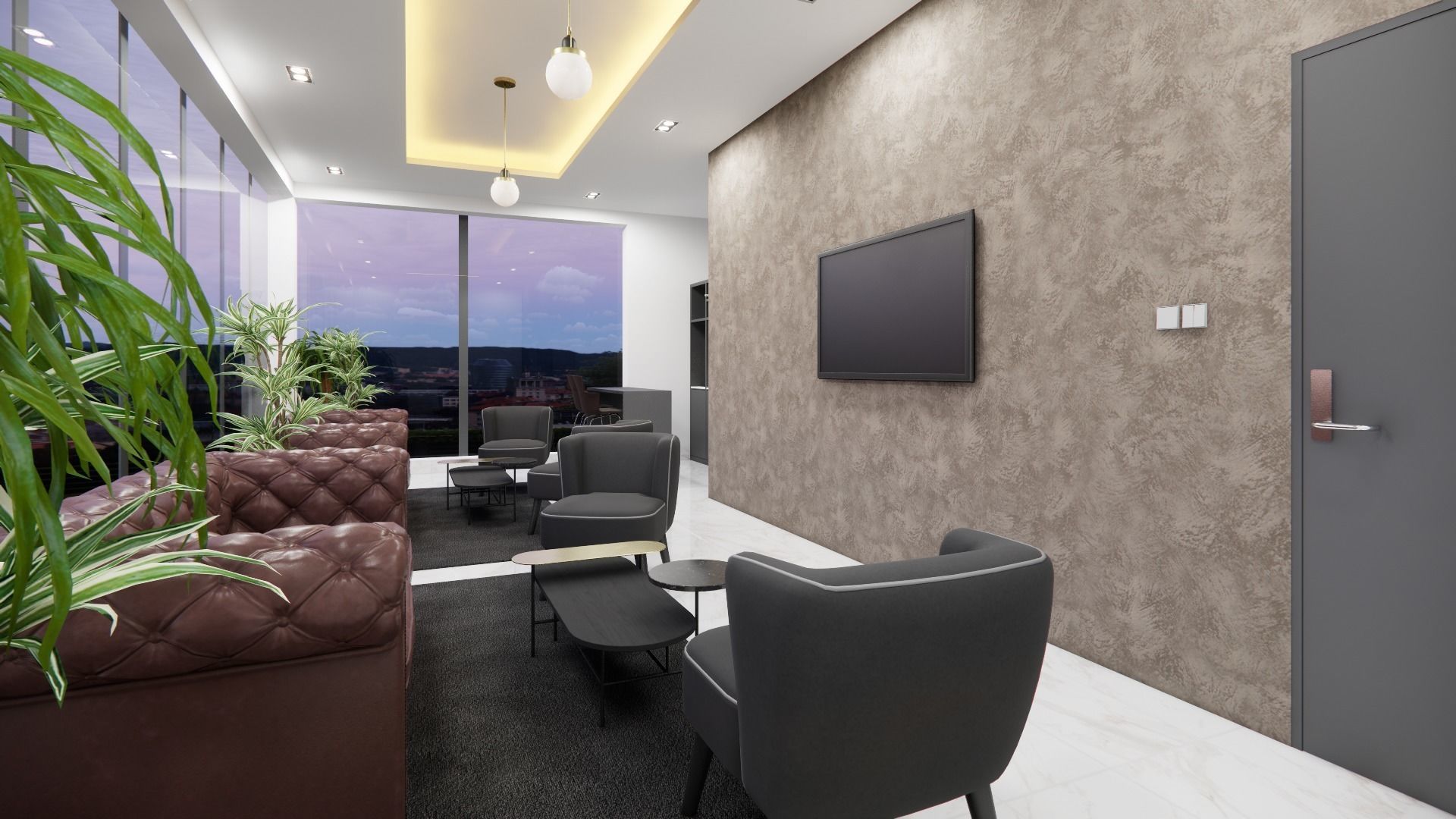 OFFICE BUILDING INTERIOR AND EXTERIOR DESIGN 3D model_15