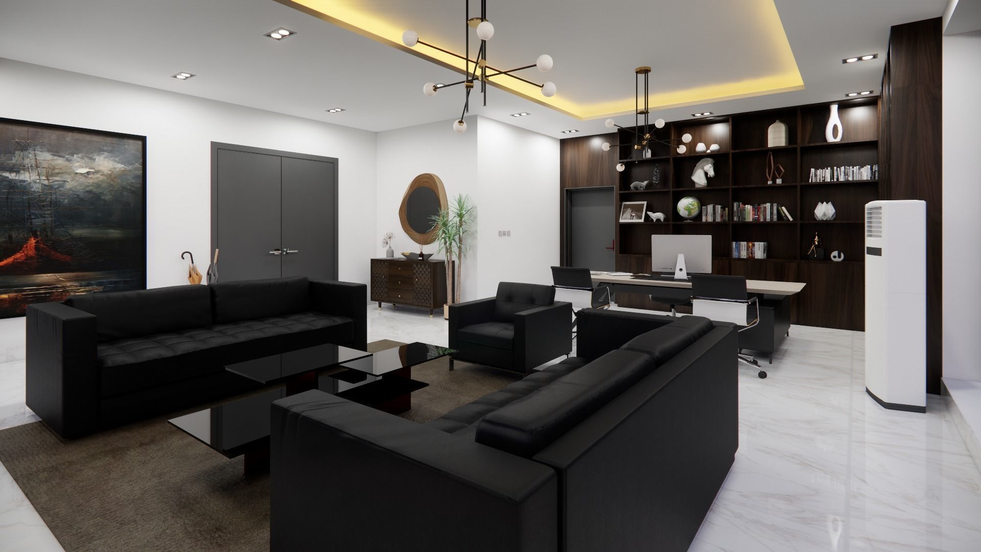 OFFICE BUILDING INTERIOR AND EXTERIOR DESIGN 3D model_18