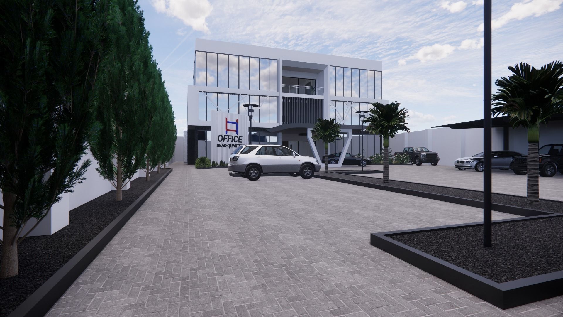 OFFICE BUILDING INTERIOR AND EXTERIOR DESIGN 3D model_8