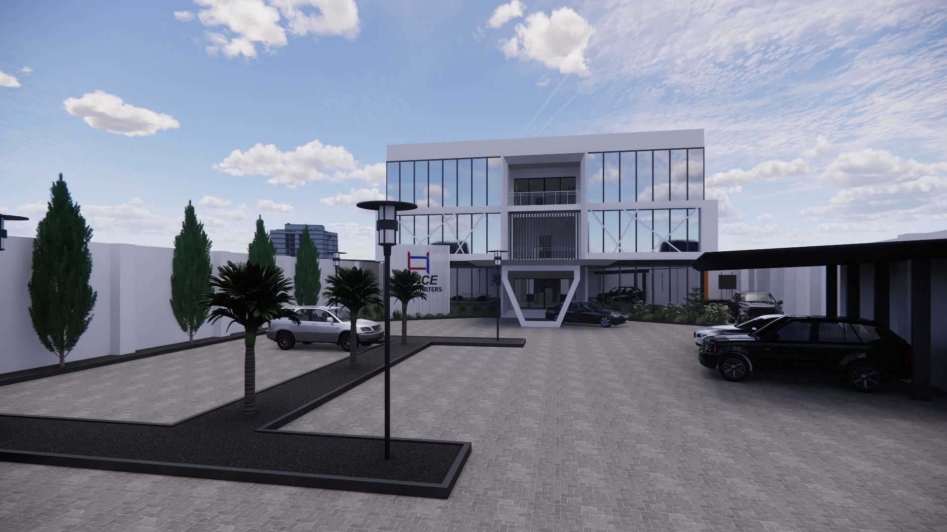 OFFICE BUILDING INTERIOR AND EXTERIOR DESIGN 3D model_4