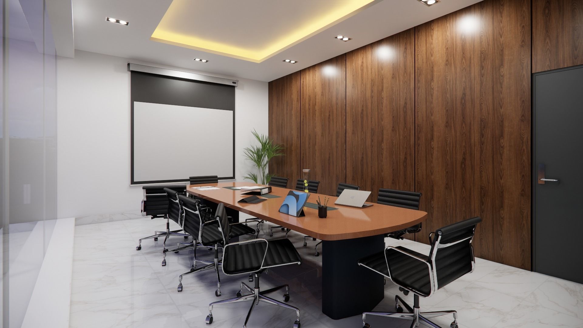 OFFICE BUILDING INTERIOR AND EXTERIOR DESIGN 3D model_2