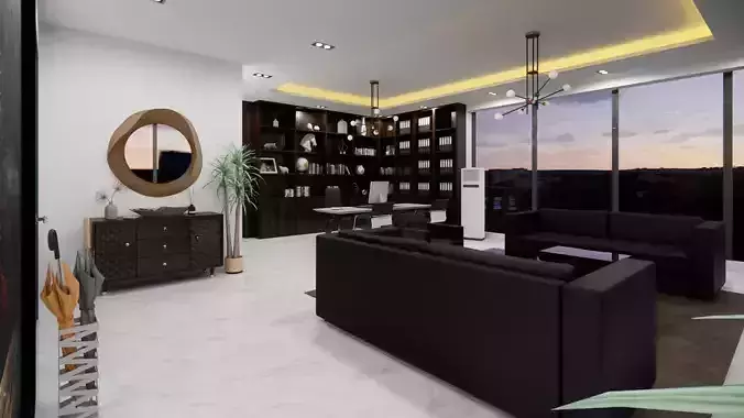 OFFICE BUILDING INTERIOR AND EXTERIOR DESIGN 3D model