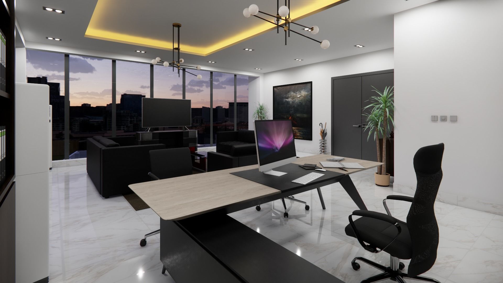 OFFICE BUILDING INTERIOR AND EXTERIOR DESIGN 3D model_20