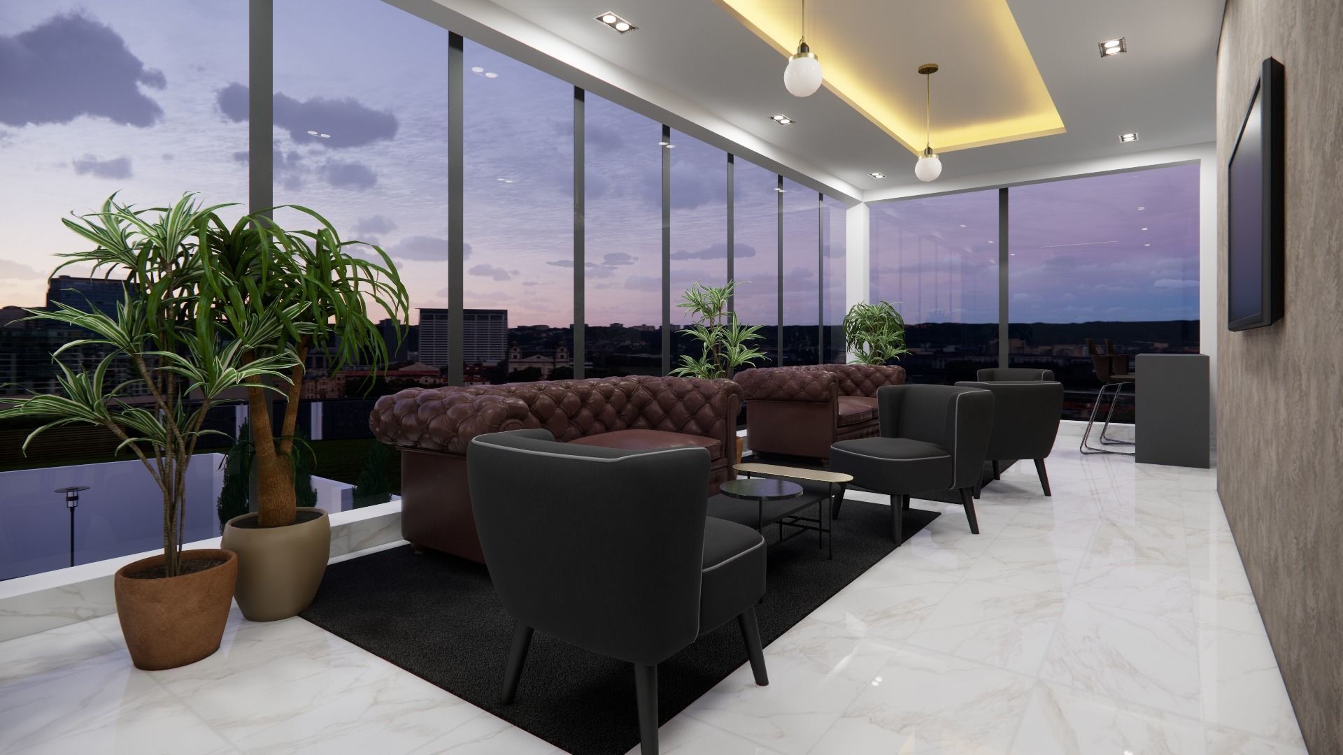 OFFICE BUILDING INTERIOR AND EXTERIOR DESIGN 3D model_16