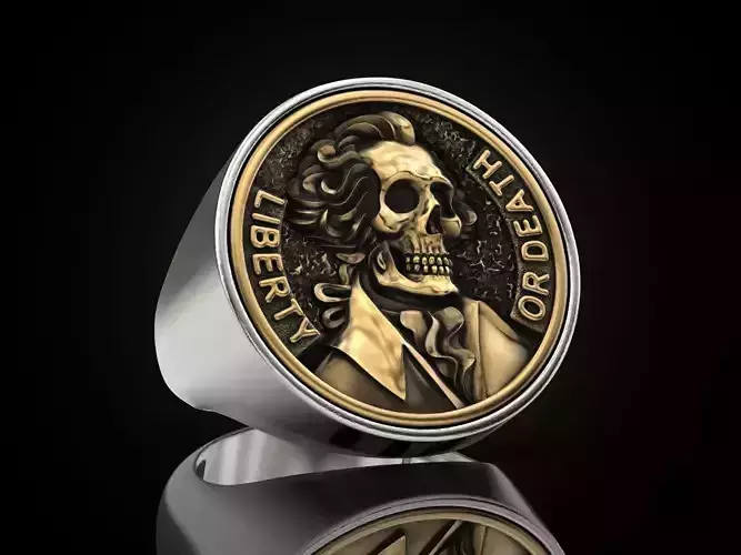 Liberty Skull Ring