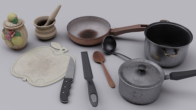 Cooking appliances Low-poly 3D model 2