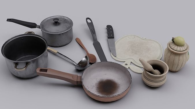 Cooking appliances Low-poly 3D model 3