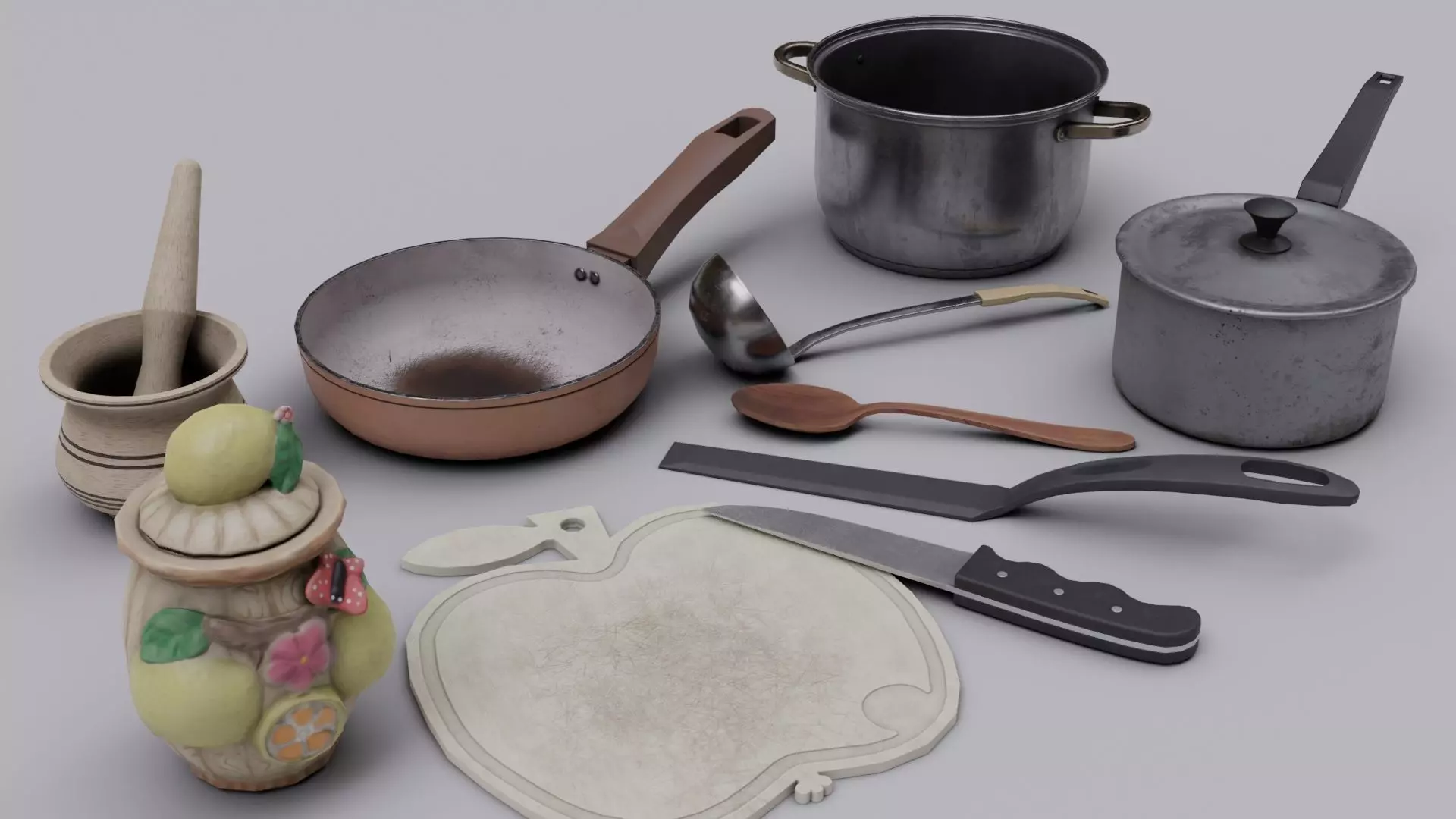  Cooking appliances Low-poly 3D model_0