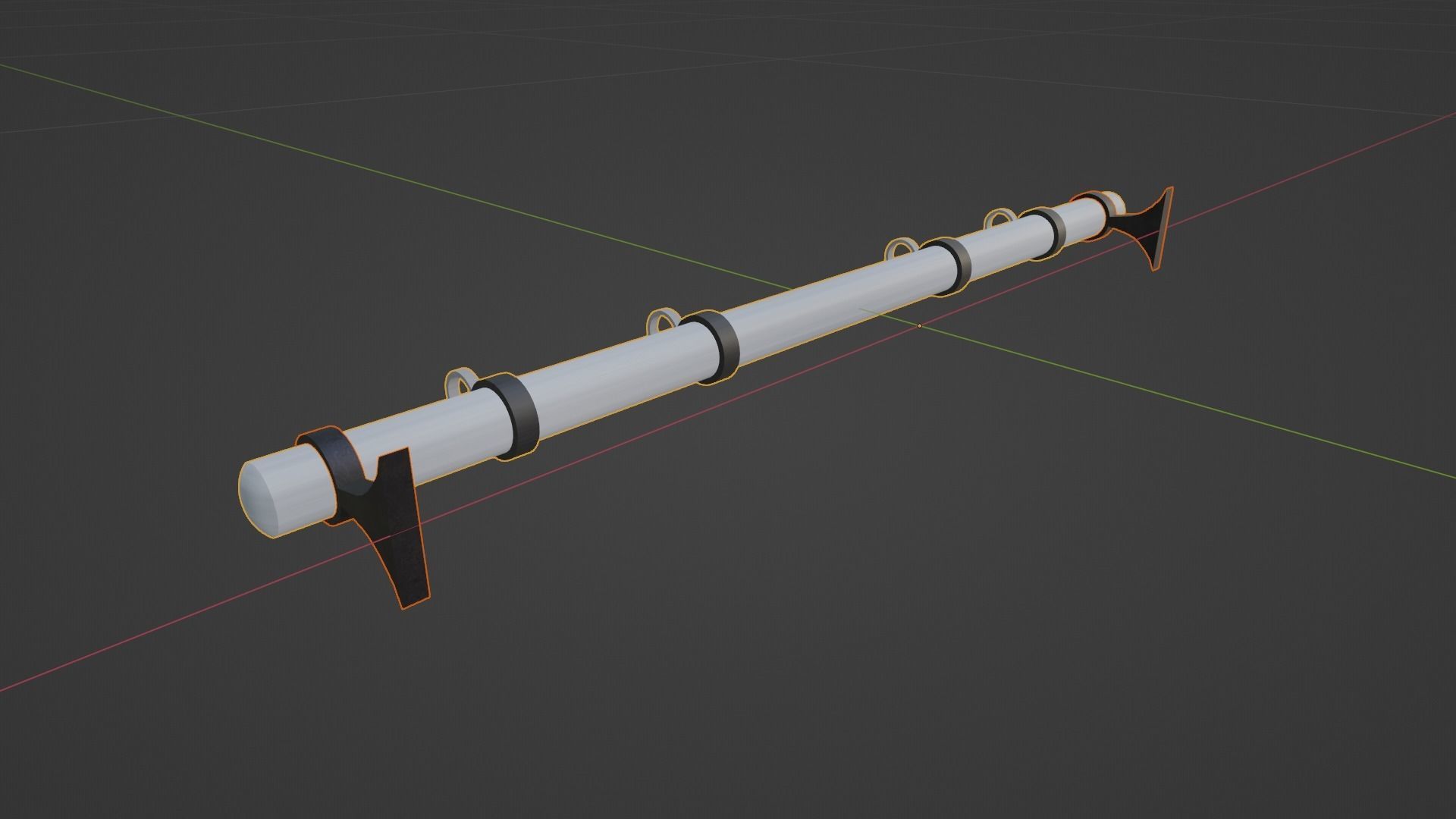 BDSM Wall Fixator Low-poly 3D model_3