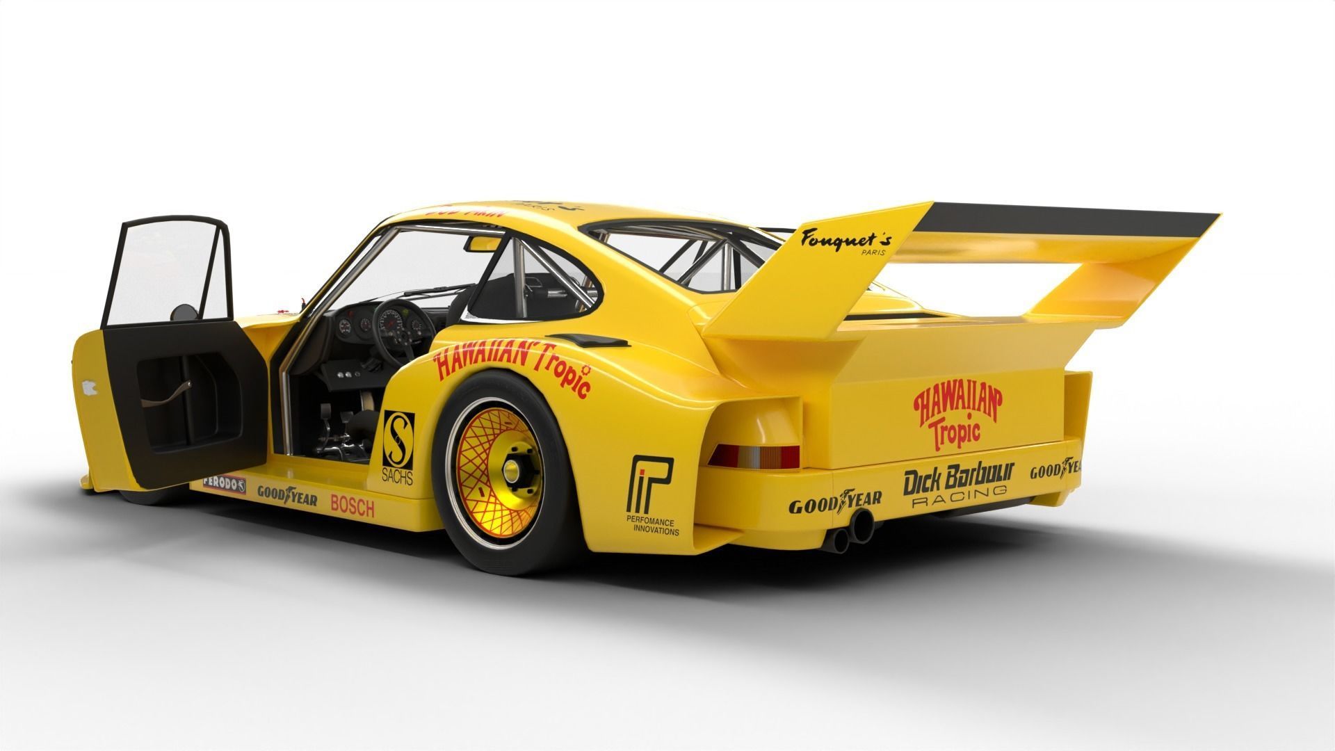 Porsche 935 Le Mans 1979 Barbour Racing HQ 3D model_4